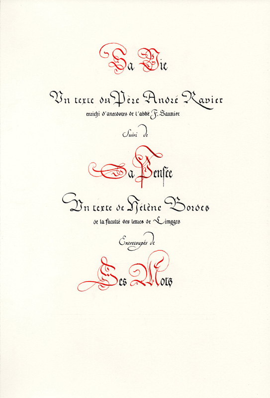 Titres des Chapitres